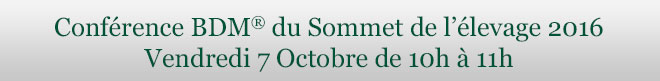 Conférence BDM, vendredi 7 octobre, de 10h à 11h